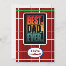 Beste Papa Ooit Gekruist Geruit Verjaardagsfeest E