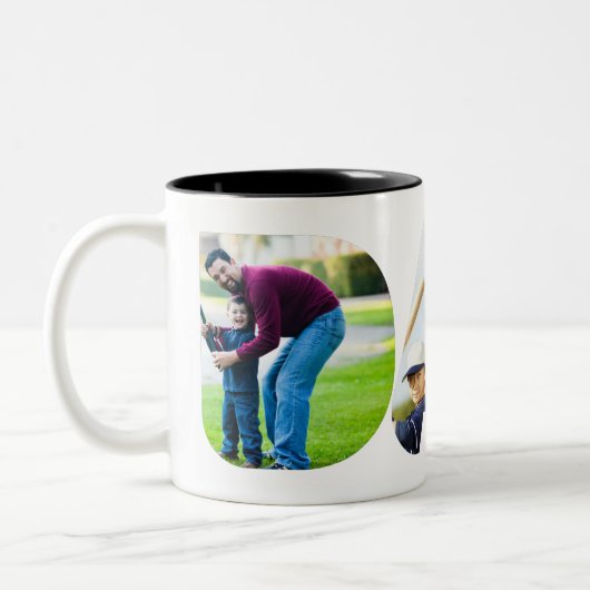 Beste papa ooit. Gelukkige eerste vaderdag Tweekleurige Koffiemok (Links)