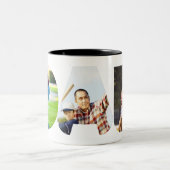 Beste papa ooit. Gelukkige eerste vaderdag Tweekleurige Koffiemok (Center)