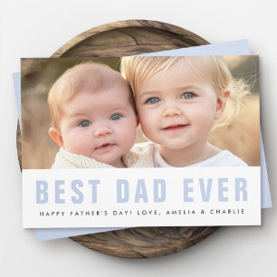 Beste papa ooit gelukkige vaderdag foto feestdagenkaart