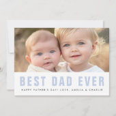 Beste papa ooit gelukkige vaderdag foto feestdagenkaart (Voorkant)