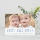 Beste papa ooit gelukkige vaderdag foto feestdagenkaart (Staand voorkant)