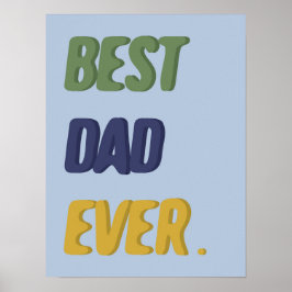 Beste Papa Ooit Gelukkige Vaderdag Gelukkige Verja Poster