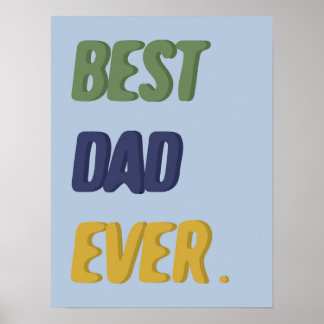 Beste Papa Ooit Gelukkige Vaderdag Gelukkige Verja Poster