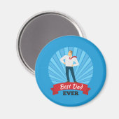 Beste papa ooit Gelukkige Vaderdag | Magneet (Voorkant / Achterkant)