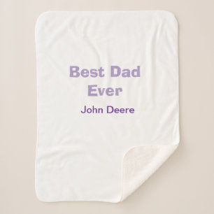 Beste papa ooit gelukkige vaderdag naam paars eenv sherpa deken