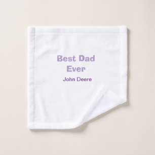 Beste papa ooit gelukkige vaderdag naam paars eenv washandje