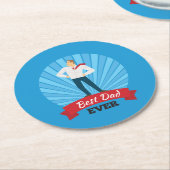 Beste papa ooit Gelukkige Vaderdag | Onderzetter (Gebogen)