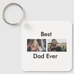 beste papa ooit gelukkige vaderdag voeg jouw foto  sleutelhanger