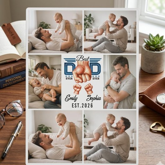 Beste Papa Ooit Gepersonaliseerd | Aangepaste Vade Fotoplaat