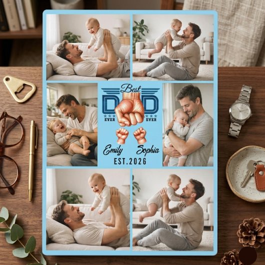 Beste Papa Ooit Gepersonaliseerd | Aangepaste Vade Fotoplaat