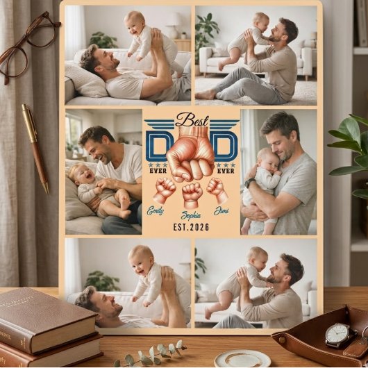 Beste Papa Ooit Gepersonaliseerd | Aangepaste Vade Fotoplaat