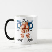 Beste papa ooit gepersonaliseerd | Aangepaste Vade Magische Mok (Links)
