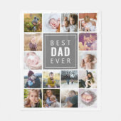 Beste papa ooit gepersonaliseerd fleece deken (Voorkant)