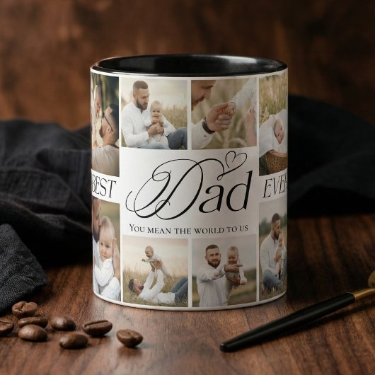 Beste Papa Ooit Gepersonaliseerd Fotocollage Aande Mok