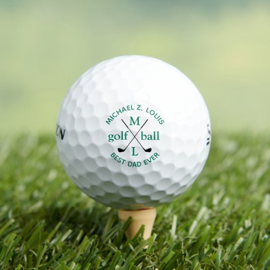 BESTE PAPA OOIT gepersonaliseerd monogram Golfballen (Insitu Shirt)