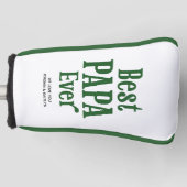 Beste Papa Ooit Gepersonaliseerde Aangepaste Kleur Golfheadcover (Voorkant)
