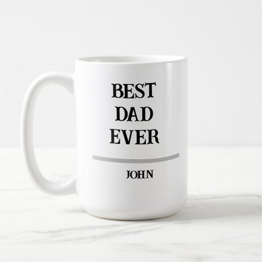 Beste Papa Ooit Gepersonaliseerde Beker Met Naam Koffiemok (Links)