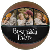 Beste papa ooit Gepersonaliseerde foto Basketbal (Voorkant)