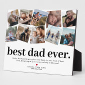 Beste papa ooit Gepersonaliseerde foto collage pla Fotoplaat (Zijkant)