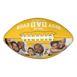 Beste papa ooit gepersonaliseerde foto en tekst american football