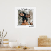 Beste papa ooit gepersonaliseerde foto en tekst poster (Keuken)