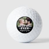 Beste papa ooit Gepersonaliseerde foto Golfballen (Voorkant)