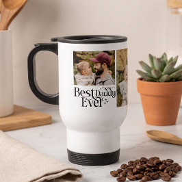 Beste papa ooit Gepersonaliseerde foto Reisbeker