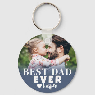 Beste Papa Ooit Gepersonaliseerde Foto Sleutelhanger