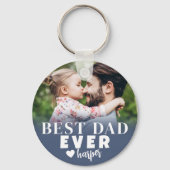 Beste Papa Ooit Gepersonaliseerde Foto Sleutelhanger (Achterkant)