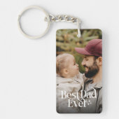Beste Papa Ooit Gepersonaliseerde Foto Sleutelhanger (Voorkant)