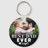 Beste Papa Ooit Gepersonaliseerde Foto Sleutelhanger (Voorkant)