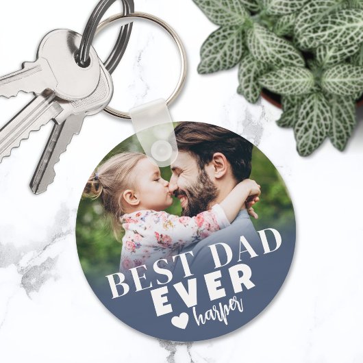 Beste Papa Ooit Gepersonaliseerde Foto Sleutelhanger