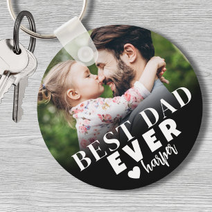 Beste Papa Ooit Gepersonaliseerde Foto Sleutelhanger