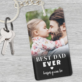 Beste Papa Ooit Gepersonaliseerde Foto Sleutelhanger