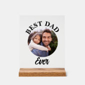 Beste papa ooit gepersonaliseerde foto template acryl bord (Voorkant)