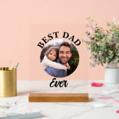 Beste papa ooit gepersonaliseerde foto template acryl bord (Huwelijk)