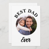 Beste papa ooit gepersonaliseerde foto template feestdagenkaart (Voorkant / Achterkant)