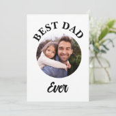 Beste papa ooit gepersonaliseerde foto template feestdagenkaart (Staand voorkant)