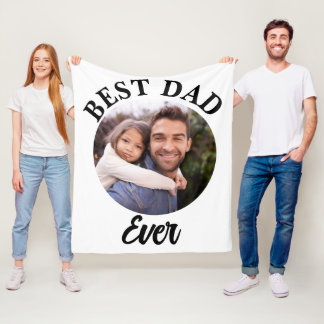 Beste papa ooit gepersonaliseerde foto template fleece deken