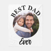 Beste papa ooit gepersonaliseerde foto template fleece deken (Voorkant)