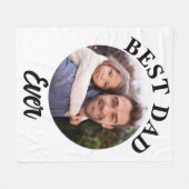 Beste papa ooit gepersonaliseerde foto template fleece deken (Voorkant (Horizontaal))