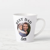 Beste papa ooit gepersonaliseerde foto template latte mok (Rechts)