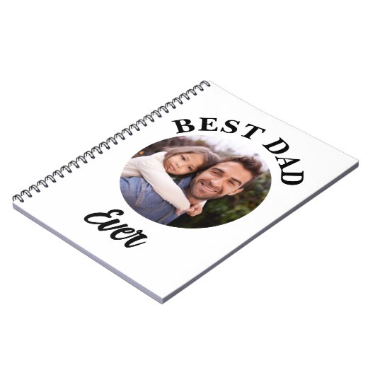 Beste papa ooit gepersonaliseerde foto template notitieboek (Linkerzijde)