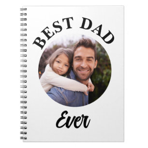 Beste papa ooit gepersonaliseerde foto template notitieboek