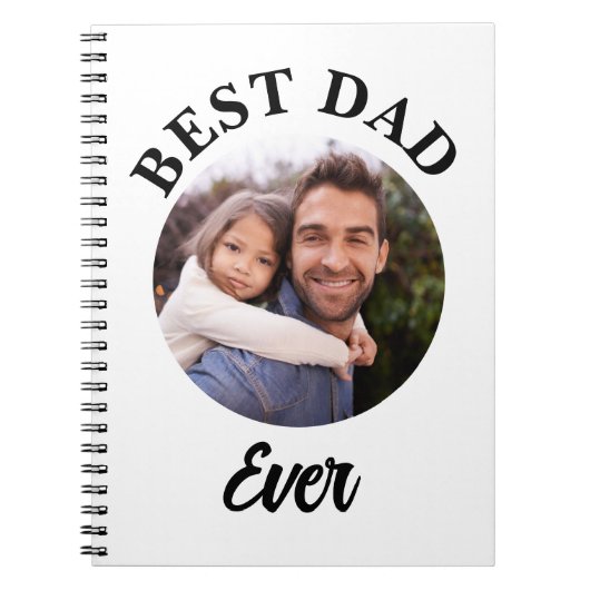 Beste papa ooit gepersonaliseerde foto template notitieboek (Voorkant)