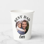 Beste papa ooit gepersonaliseerde foto template papieren bekers (Achterkant)