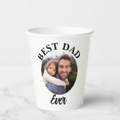 Beste papa ooit gepersonaliseerde foto template papieren bekers (Voorkant)