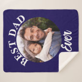 Beste papa ooit gepersonaliseerde foto template sherpa deken (Voorkant (horizontaal))