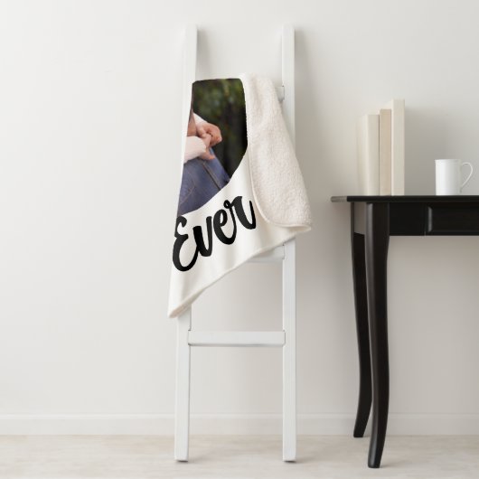 Beste papa ooit gepersonaliseerde foto template sherpa deken (In situ)